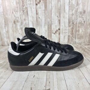 Adidas Samba Classic Mens Black White Gum Indoor Soccer Shoes 034563 Size 8.5